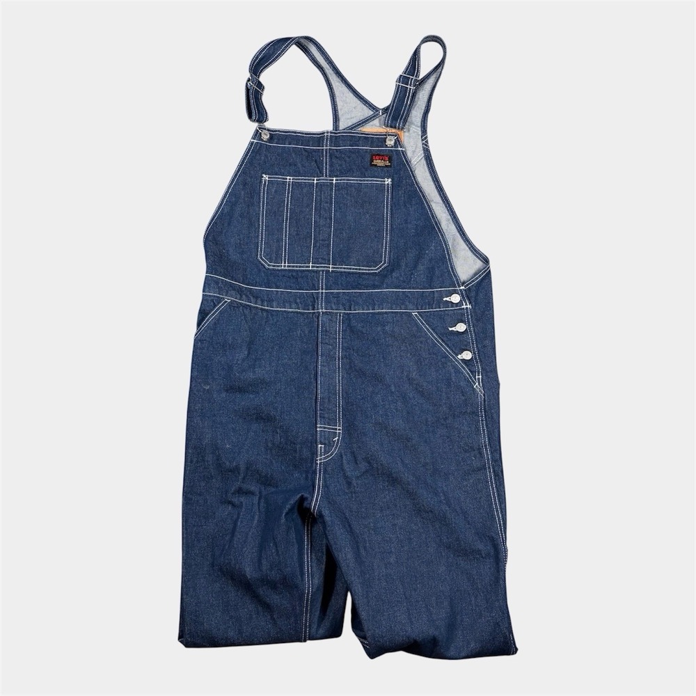 Levis Men's Denim Overalls Medium Wash Carpenter Bib Workwear Size XL 42x29